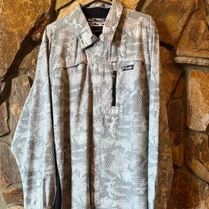 Pelagic Gray Camouflage fishing shirt